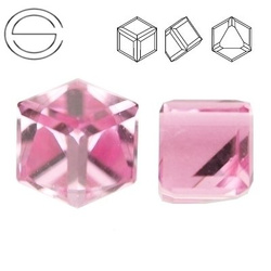 4841 MM 8 Swarovski Cube LIGHT ROSE CAL VZ
