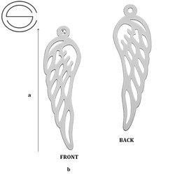CL-217 WING Pendant 35,0 x 10,1 mm Sterling SIlver 925