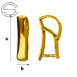 KWZ-024 Bail for Swarovski Silver 925 GOLD PLATED
