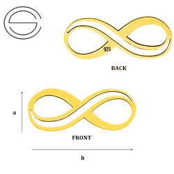 CL-329 INFINITY Pendant 19,5 x 8,0 mm Sterling Silver 925