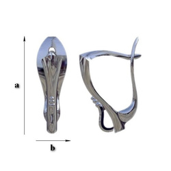 BK-7 Bigle zatrzaskowe do podwieszania Srebro 925