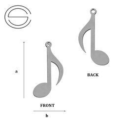 CL-507 NOTE Pendant 21,8 mm - Sterling Silver 925