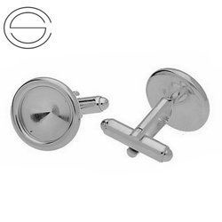 MTP-73/12 Cufflinks base Silver 925  RHODIUM PLATED