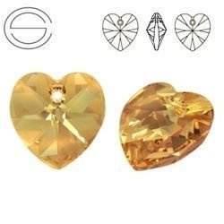 6228 MM 18 Swarovski Heart GOLDEN SHADOW GSHA