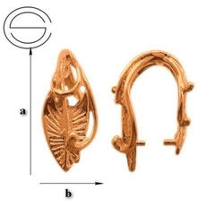 KWZ-011 Silver 925 Bail for Crystals from SWAROVSKI GOLD PLATED