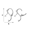 BA-26/10 Leverbacks for 10 mm Ball Beads - Earring Hooks - Sterling Silver 925 / gram