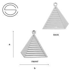 CL-372 PYRAMID Pendant Sterling Silver 925