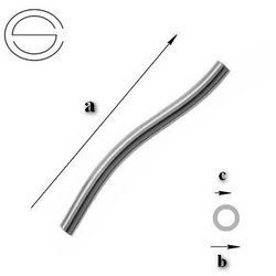 RSP-1,5/20 Rurka skręcana - Srebro 925 RODOWANE