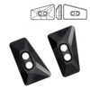 3052 MM 26 Swarovski Trapeze Button JET