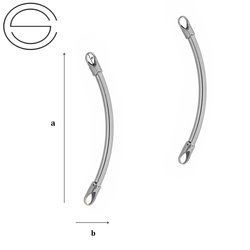 RLWP-2/25  Rurka wykończona Srebro 925 RODOWANE