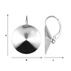 BA-81/18 Leverbacks for 1122 Rivoli 18mm - Earring Hooks - Sterling Silver 925