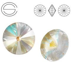 1122 MM 12 Swarovski Rivoli LIGHT GREY DELITE