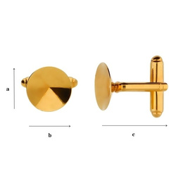 MTZ-43/12 Cufflinks setting Silver 925 GOLD PLATED