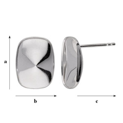 GWP-100/14 STUD EARRING FOR 4568 SILVER 925 RHODIUM