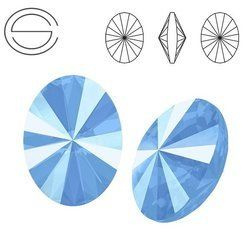 4122 MM 14 Swarovski Oval Rivoli SUMMER BLUE SHINY