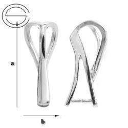 KW-17 Krawatka do Swarovskiego Srebro pr. 925