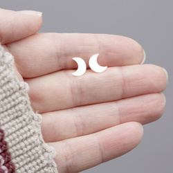 SZT-500 Silver moon earrings  - silver 925