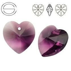 6228 MM 14 Swarovski Heart AMETHYST BLEND