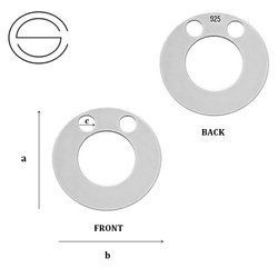 CL-398 CIRCLE Pendant 12,2 mm Sterling Silver 925