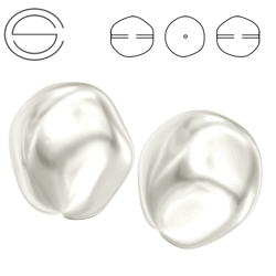5841 MM 8 Swarovski Baroque Round Pearl WHITE