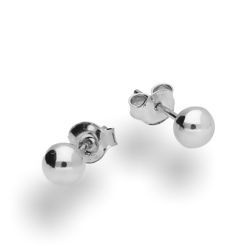 KSK-5 Silver earrings - ball studs 5mm 925