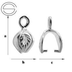 KK-01 Silver 925 Bail for Crystals from SWAROVSKI