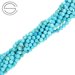KN-RF-4,0 MAG Natural stone - round faceted - MAGNESITE - Strand