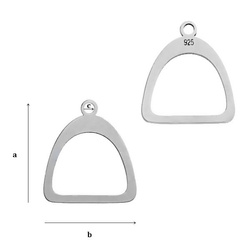 CL-413 STIRRUP Pendant 13,2 mm Sterling Silver 925