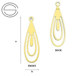 CL-225 DROP Pendant 20,2 x 6,8 mm Sterling Silver 925