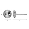 GWTOP-6 STUD EARRING FOR 1122 SILVER 925 RHODIUM
