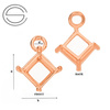 OCRG-6x6W Krawatka do cyrkonii Srebro 925 ROSE GOLD