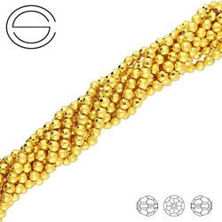 KN-RF-2,0 mm HEMATYT GPL 18K okrągły faset  sznur