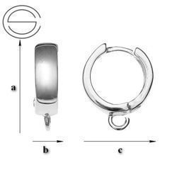 BK-10  Snap Earrings Silver 925