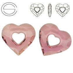 6262 MM 17 Swarovski Miss U Heart ANTIQUE PINK