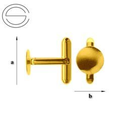 MTBZ-10 Cufflinks base Silver 925 GOLD PLATED