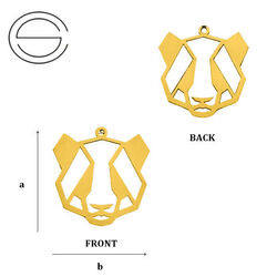 CL-524 PANDA Pendant 20,0 mm Sterling Silver 925