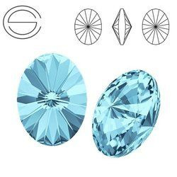 4122 MM 14 Swarovski Oval Rivoli AQUAMARINE F