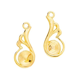 CHAZ-503 Charms - SKRZYDŁO - Srebro 925 POZŁACANE