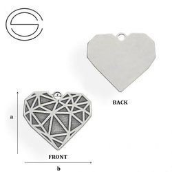 CL-306 Zawieszka SERCE 13 x 14 mm Srebro 925