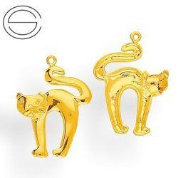 CHAZ-126 KOT do podwieszania Srebro 925 POZŁACANE