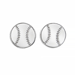 SZT-263 Silver stud earrings BASKETBALL - SILVER 925