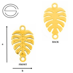 CLZ-303 Zawieszka MONSTERA Srebro 925 POZŁACANE