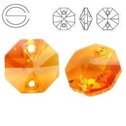 6404 MM 14 Swarovski Octagon TOPAZ