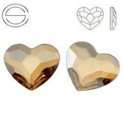 2808 MM 6 Swarovski Heart FB GOLDEN SHADOW GSHA F