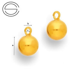 KDPZ-10 Kulka do podwieszania Srebro 925 POZŁACANE