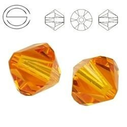 5328 MM 4 Swarovski XILION Bicone TOPAZ