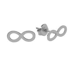 SZTP-724 Silver earrings INFINITY - Sterling Silver 925 Rhodium Plated