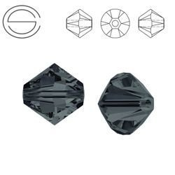 5328 MM 4 Swarovski XILION Bicone GRAPHITE