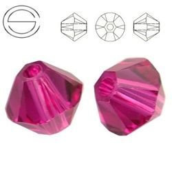 5328 MM 4 Swarovski XILION Bicone FUCHSIA