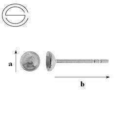 GW-4P Sztyfty do wklejania Srebro 925 RODOWANE
